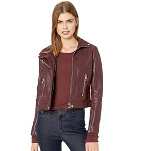 NWT BLANKNYC Denim Faux Leather Moto Jacket